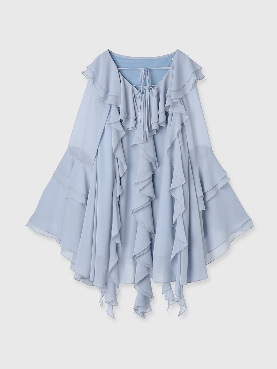 ボリュームラッフルミニドレス