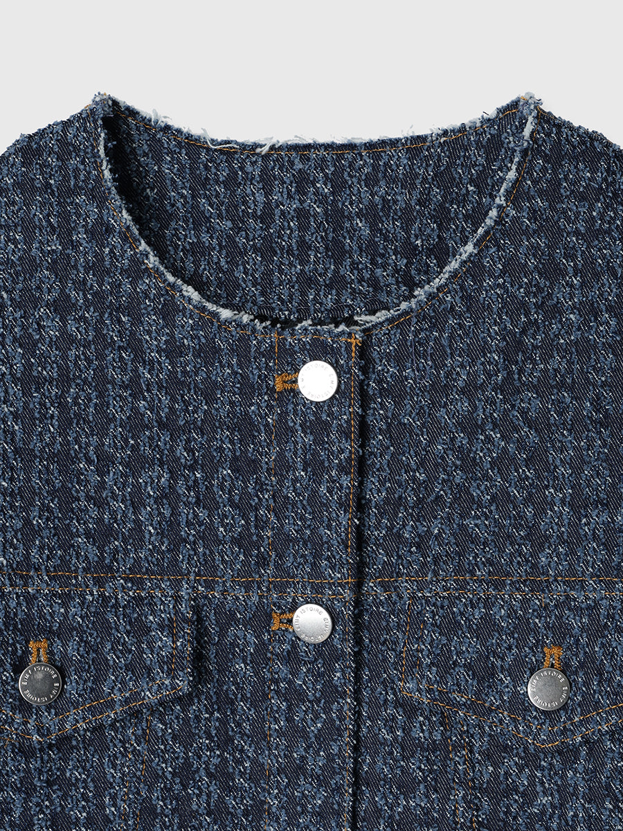 ツイードライクデニムジャケット