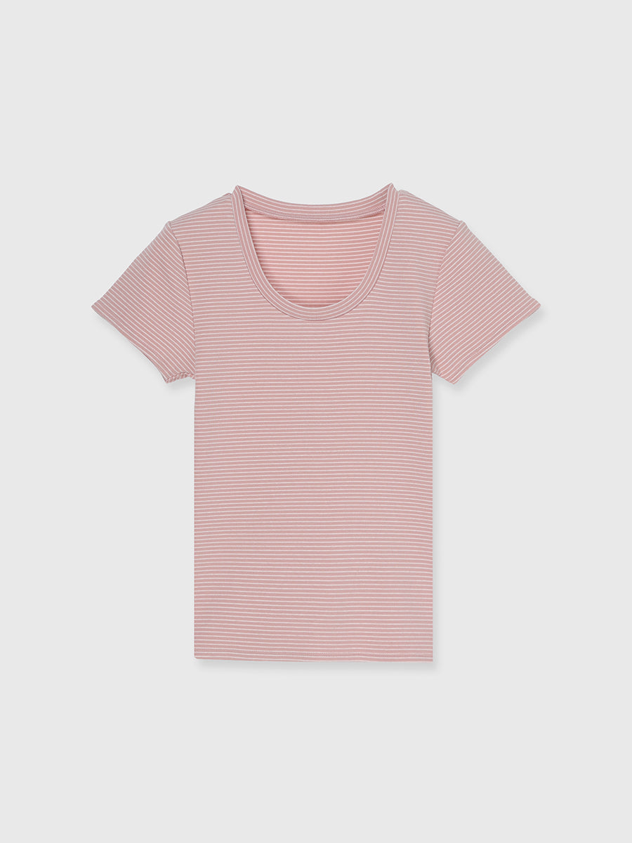 ボーダーリブＴシャツ