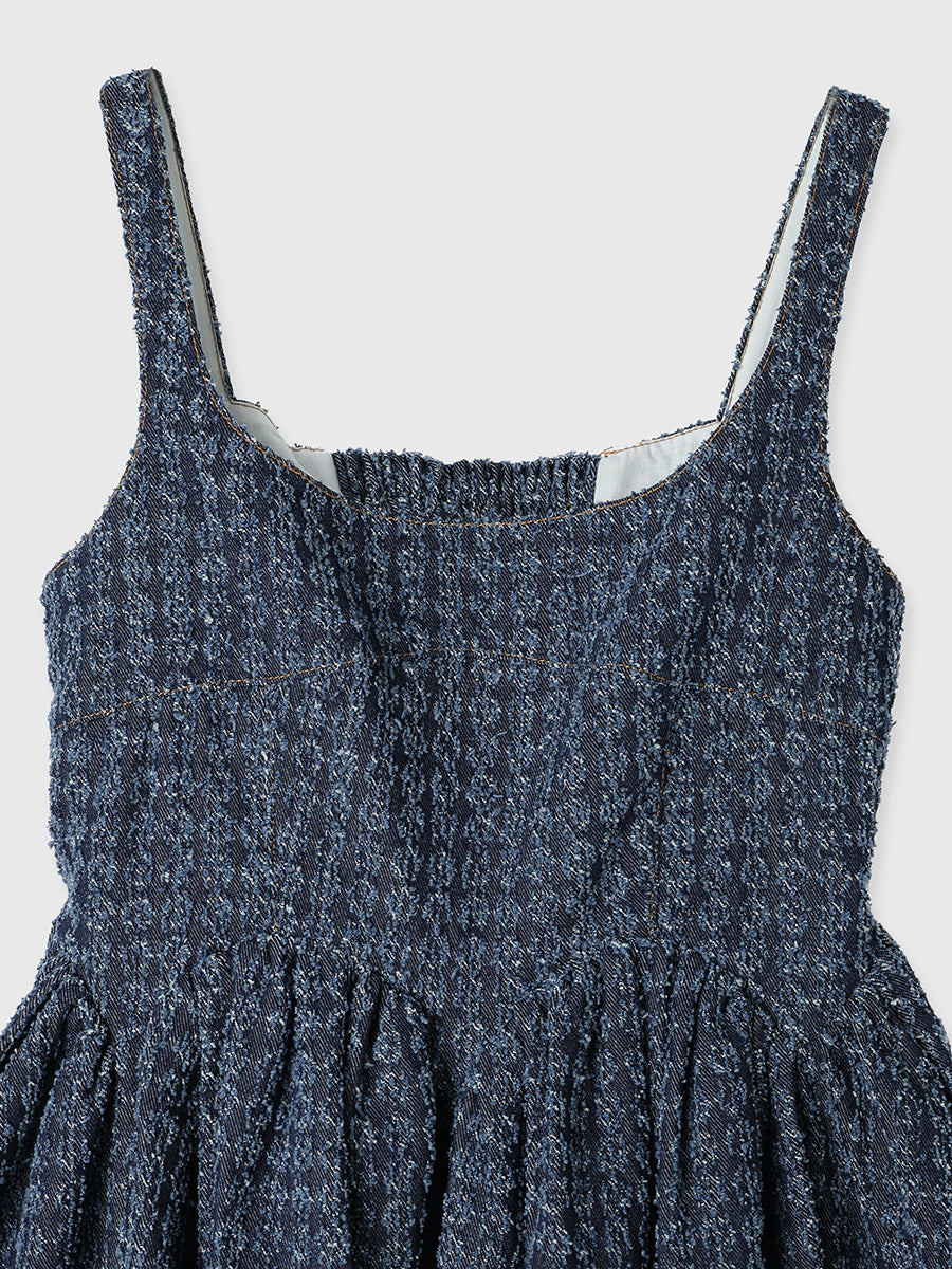デニムビスチェワンピース