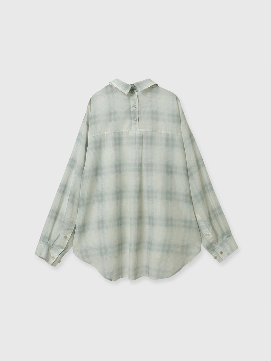 シアーチェック2WAYシャツ