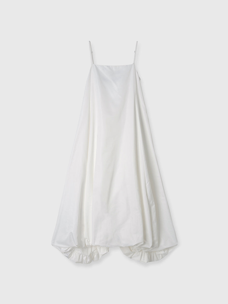 バックベルトバルーンロングワンピース