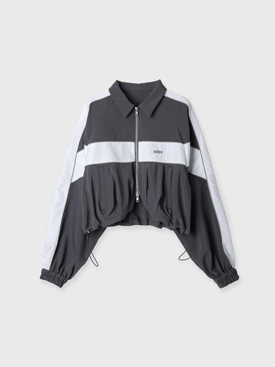 スイッチングバイカラーブルゾン