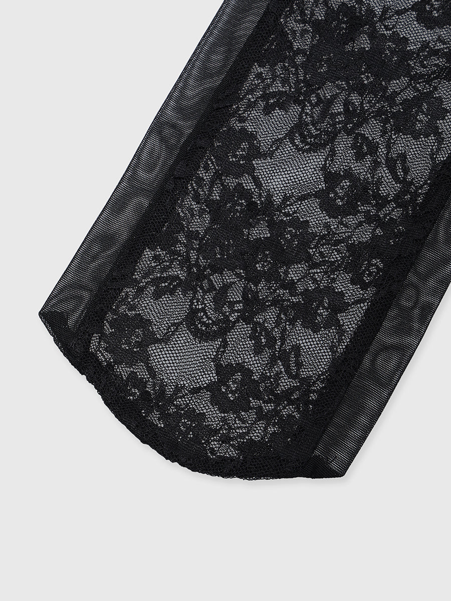 ラインレースソックス