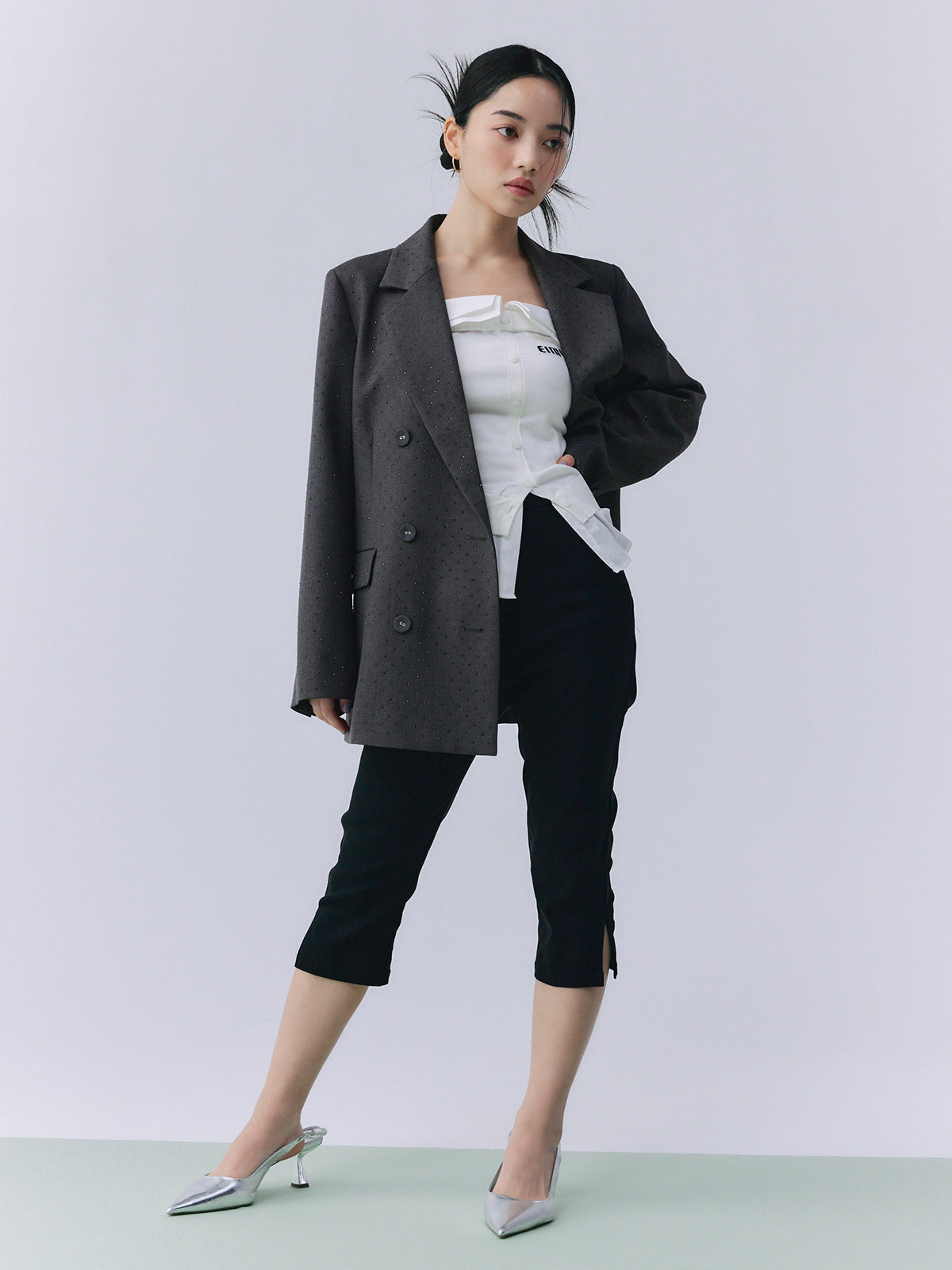 ビジュートリムテーラードジャケット