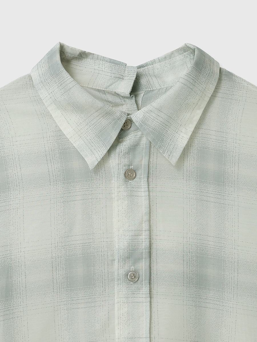 シアーチェック2WAYシャツ