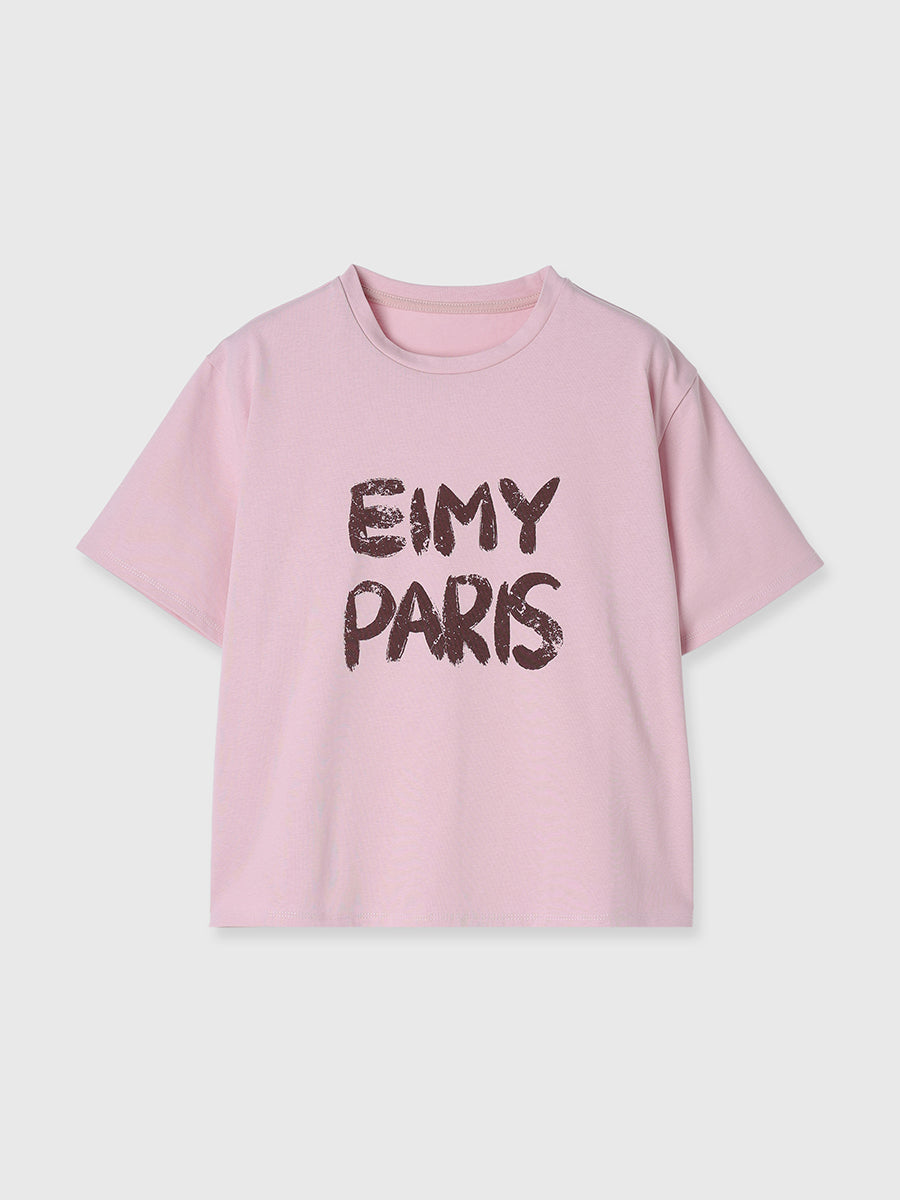 eimyっω) ペンキ風ロゴEIMY PARIS Tシャツ