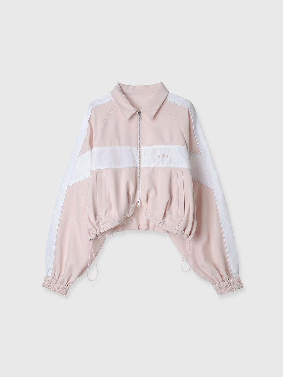 スイッチングバイカラーブルゾン