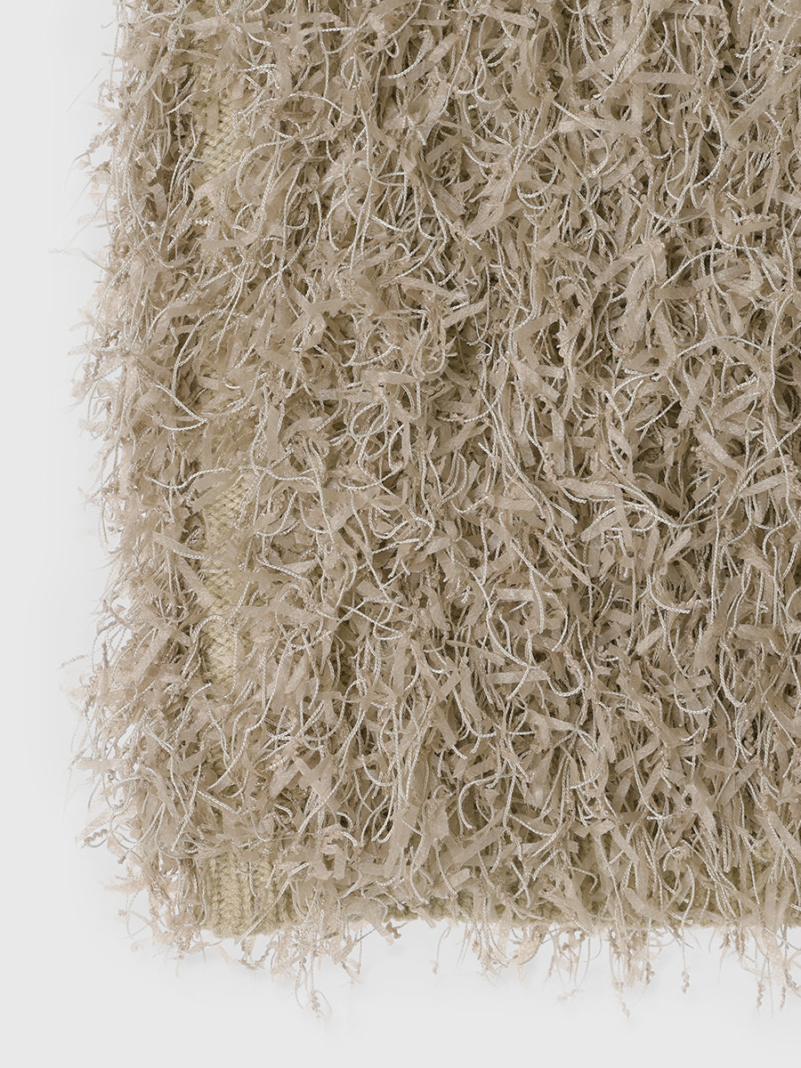 ロングフェザーヤーンニットベスト