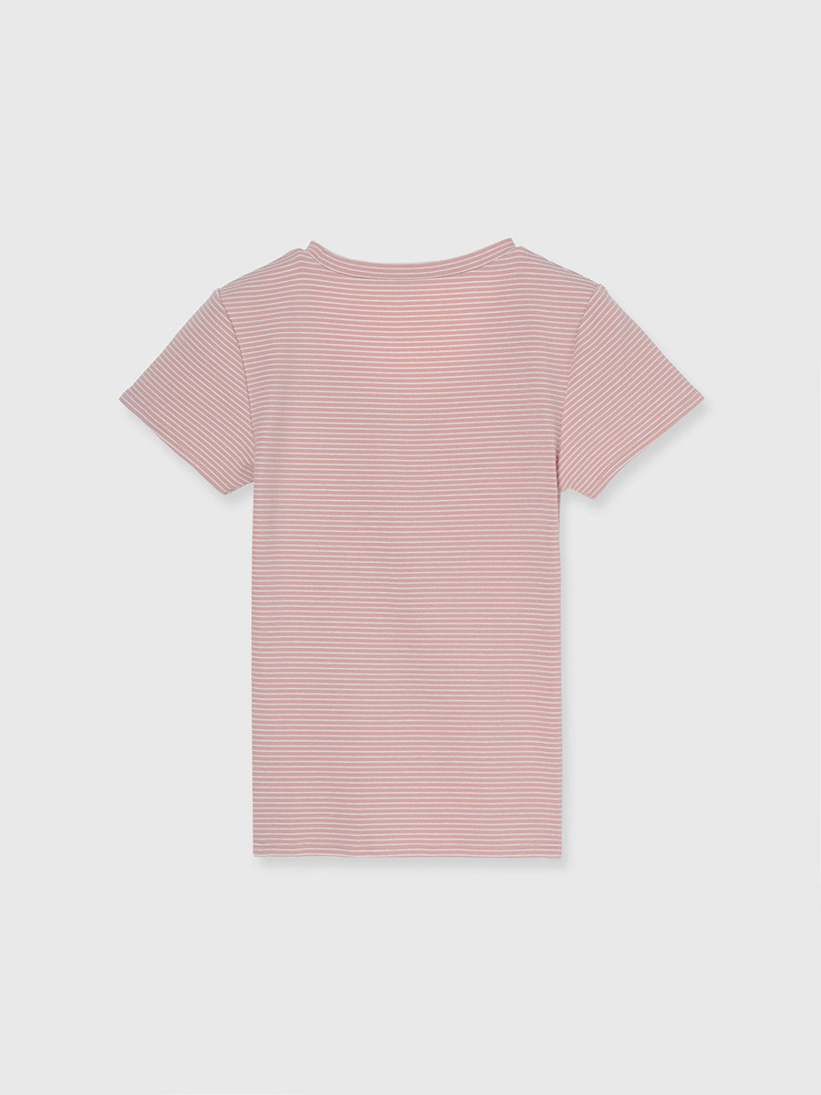 ボーダーリブＴシャツ