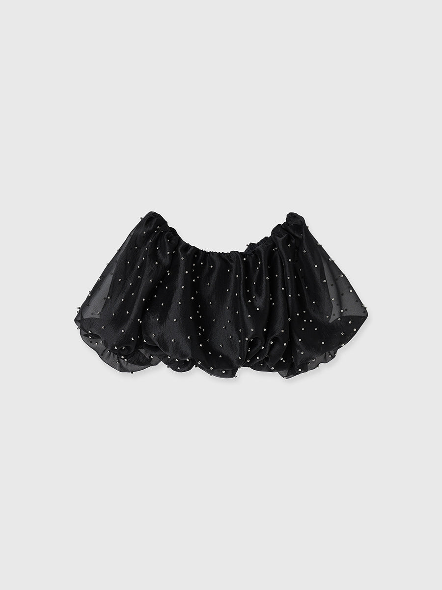 パールスタッズオフショルブラウス