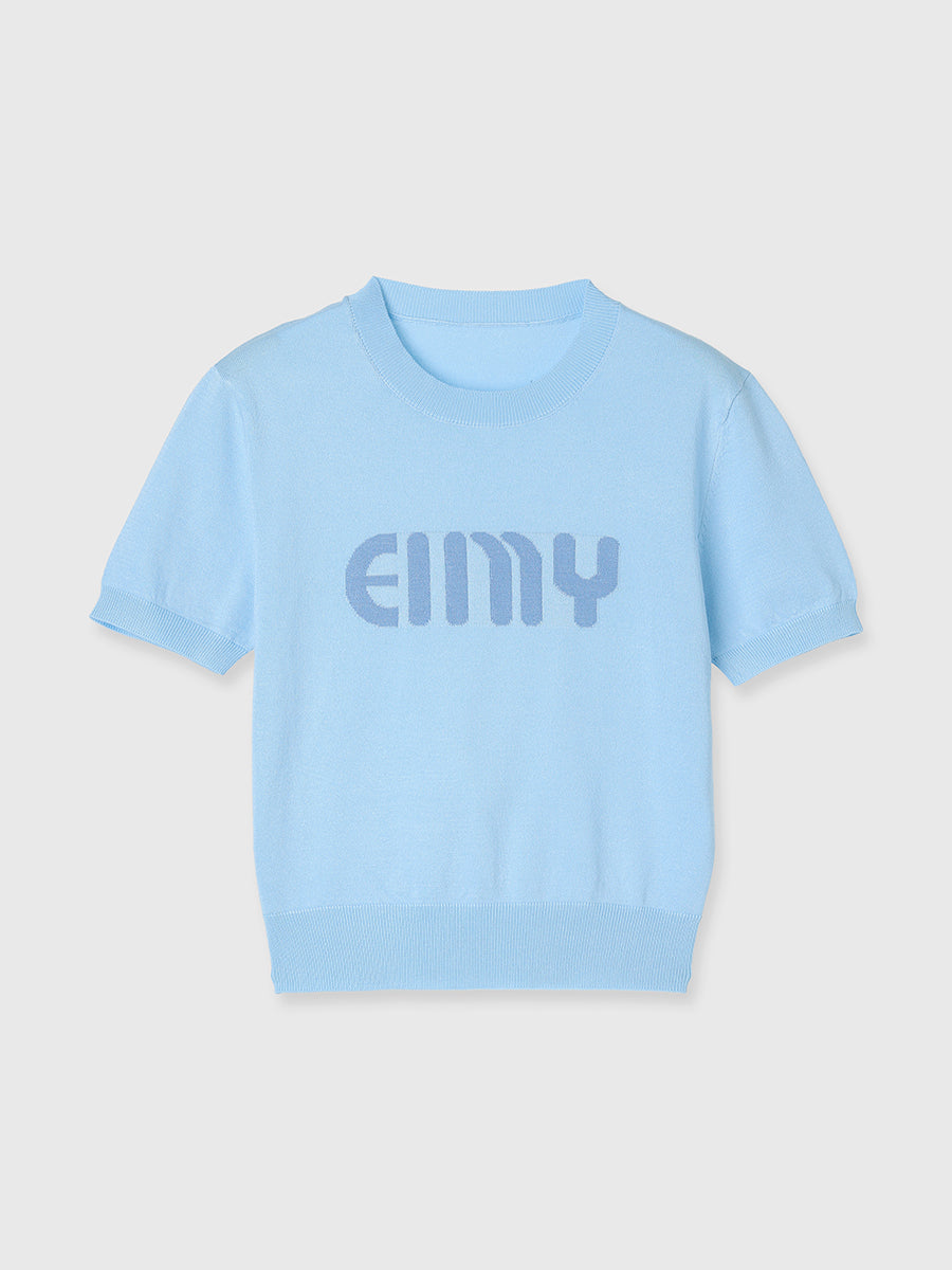 EIMYロゴハーフスリーブニット
