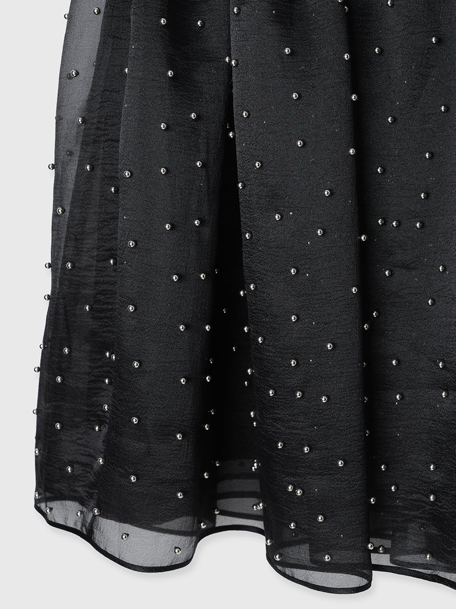 パールスタッズフレアスカート