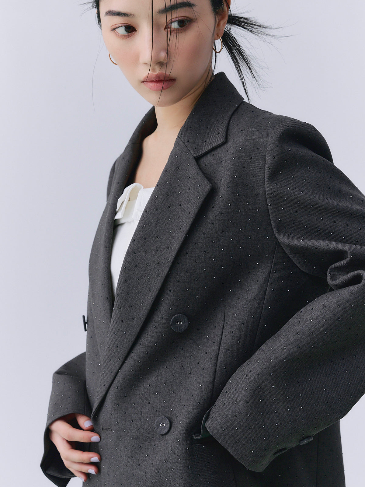ビジュートリムテーラードジャケット