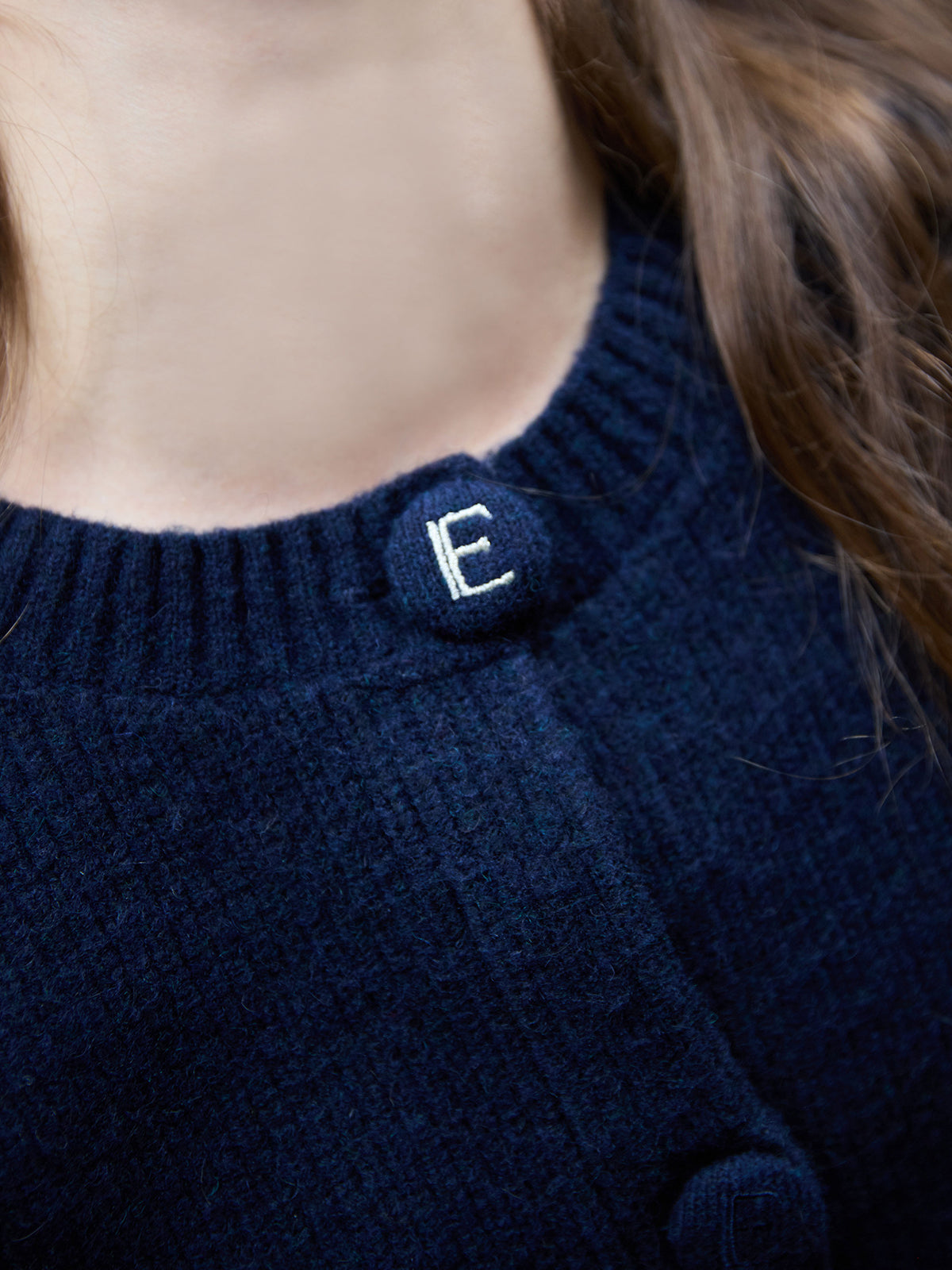 ロゴボタンニットセットワンピース