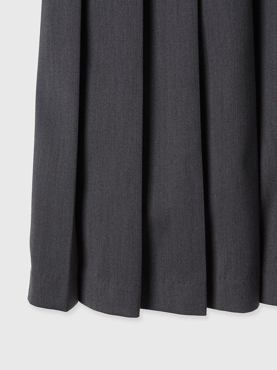 レースポイントプリーツミディスカート