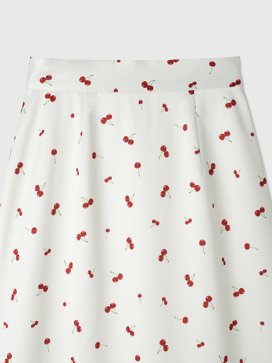 cherry patternスカート