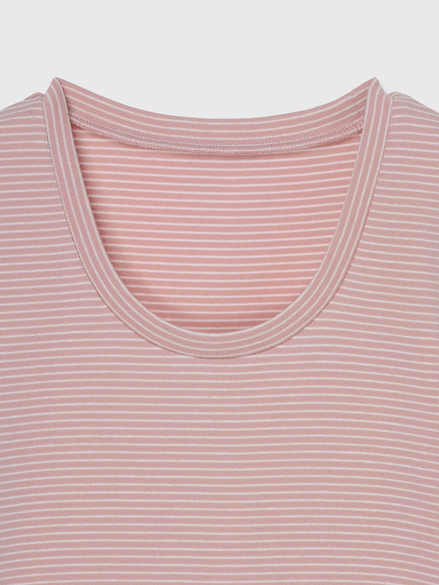 ボーダーリブＴシャツ