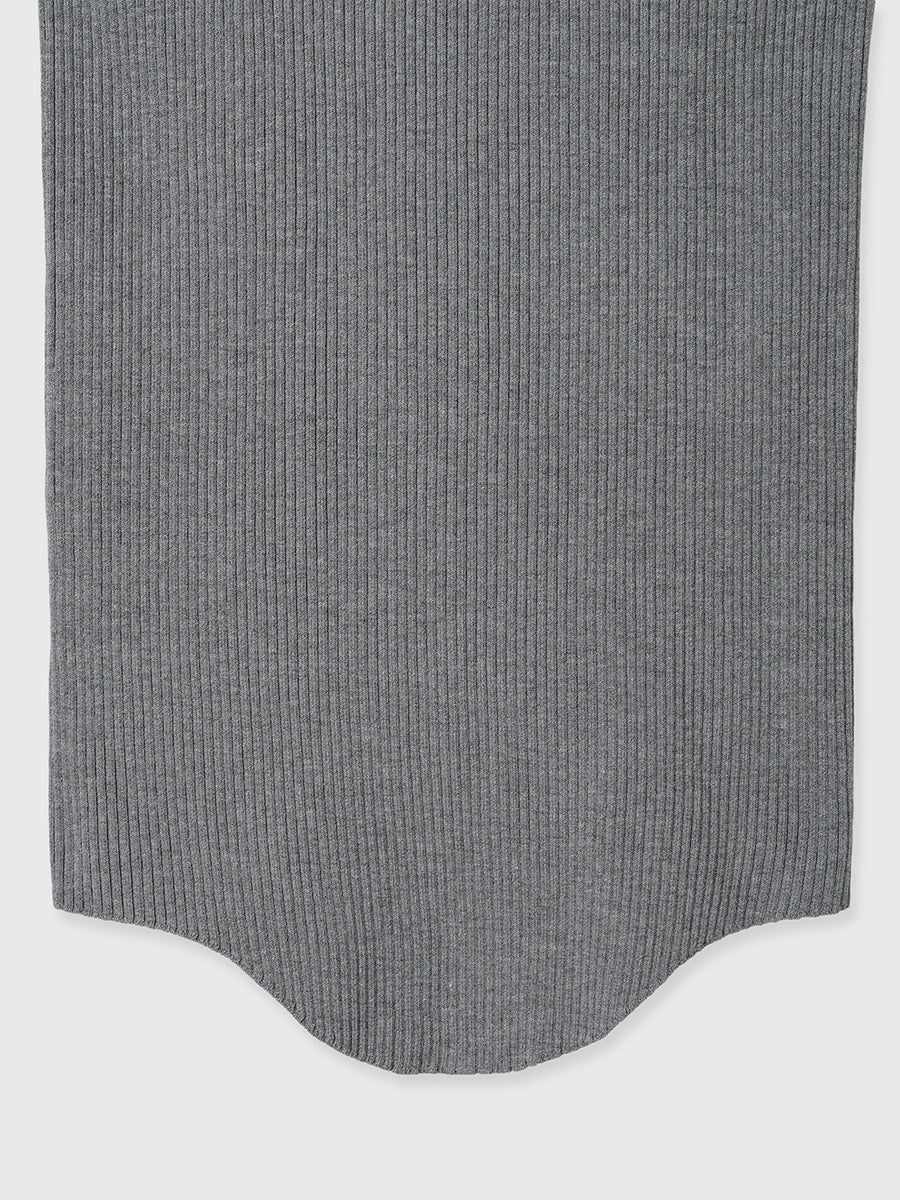 ダブルカラーリブニットタンク