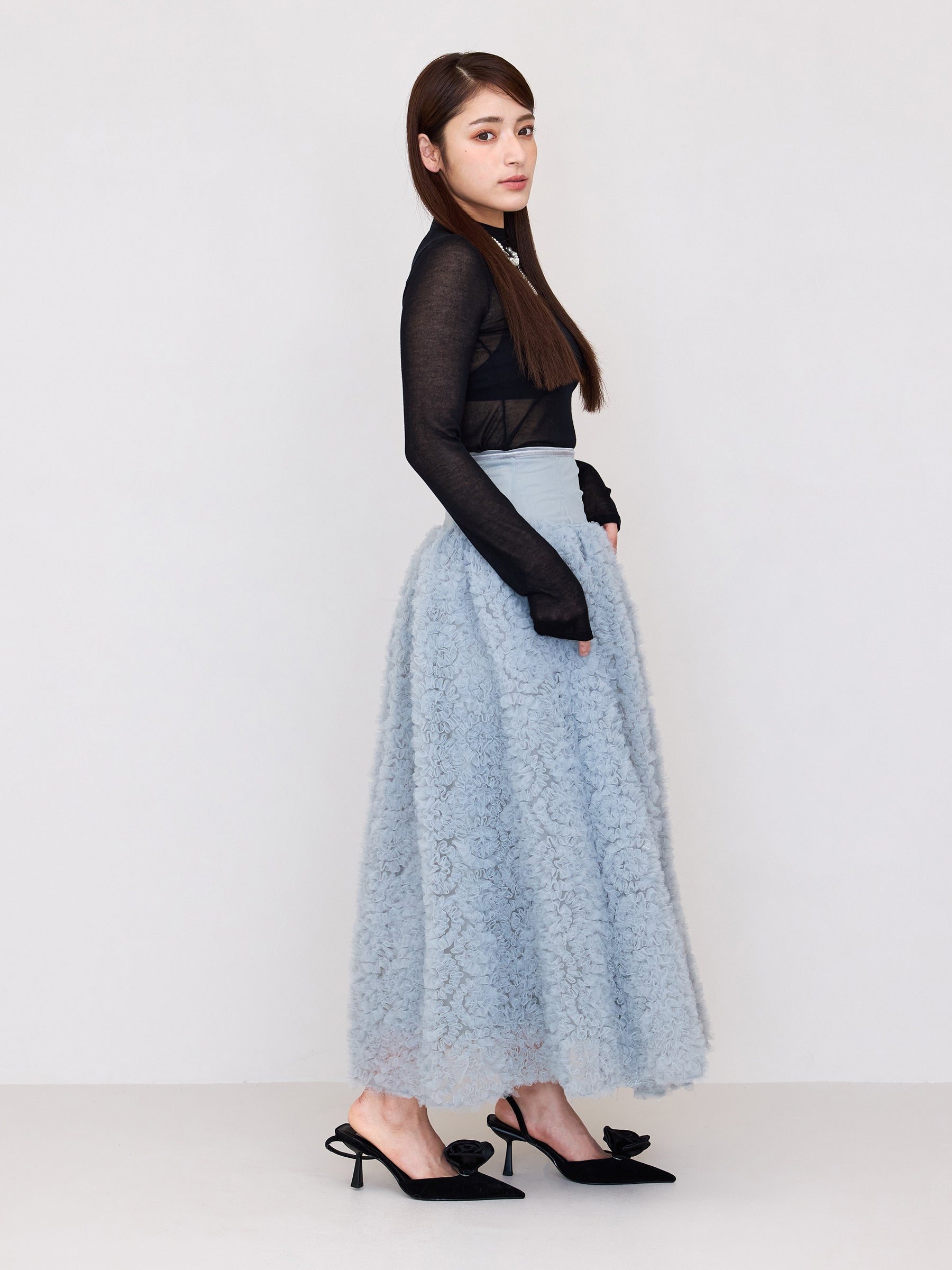 バックオープンプランジブラキャミソール