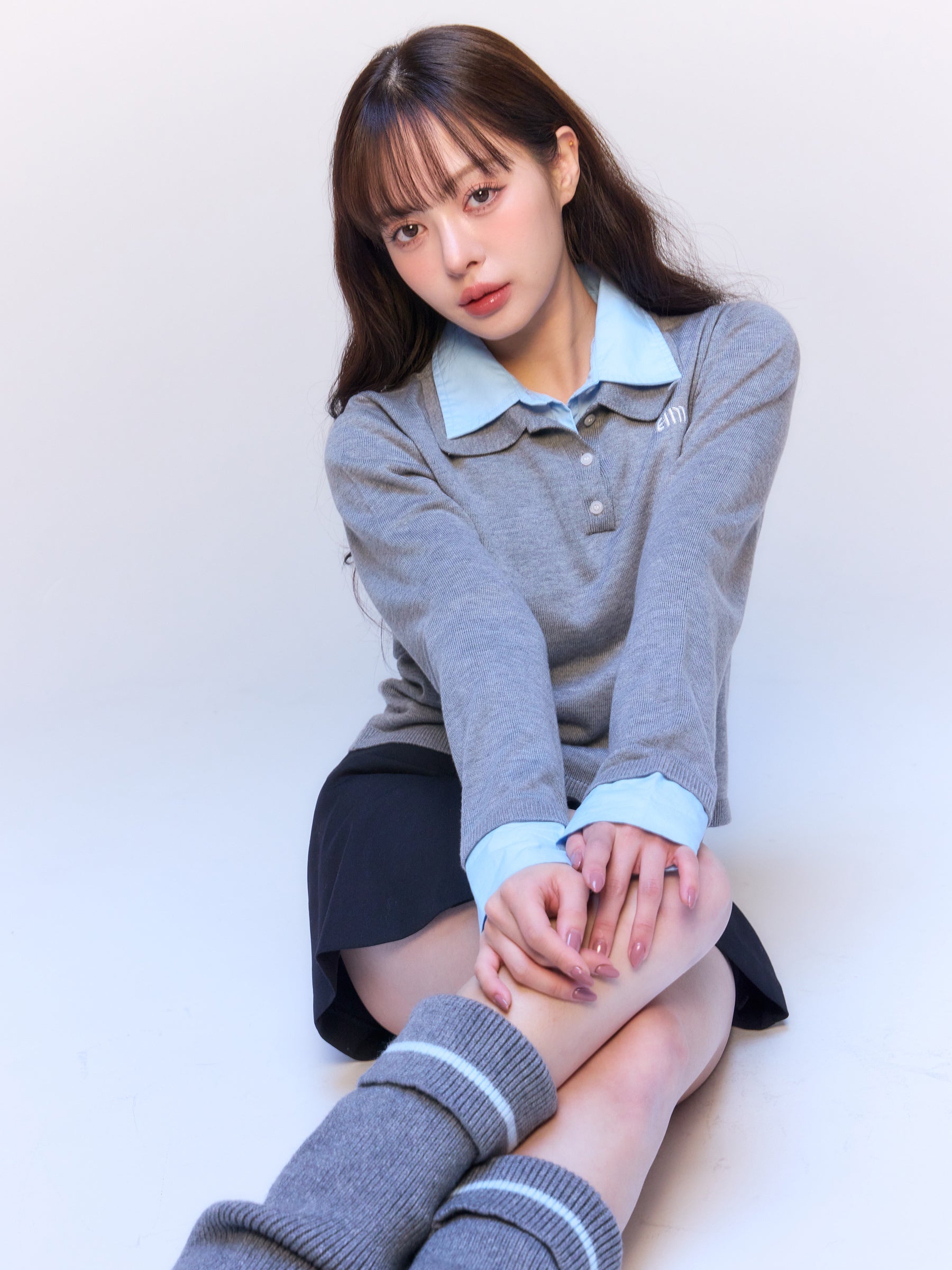 【New Color】ダブルカラーデザインニット