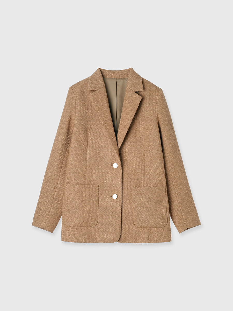 ツイードテーラードジャケット