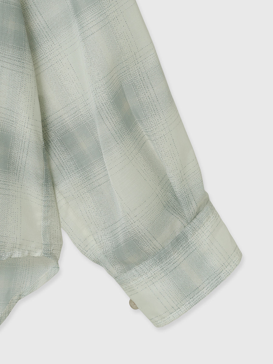 シアーチェック2WAYシャツ