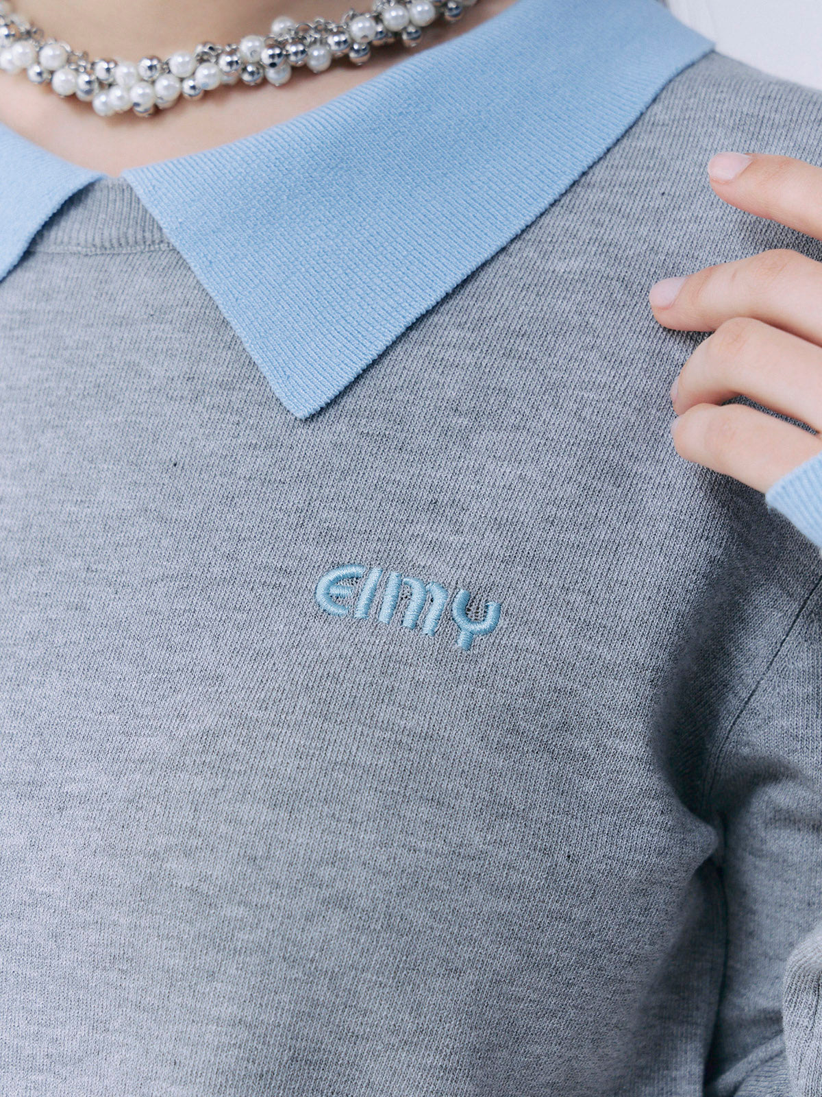 ニットレイヤードトップス