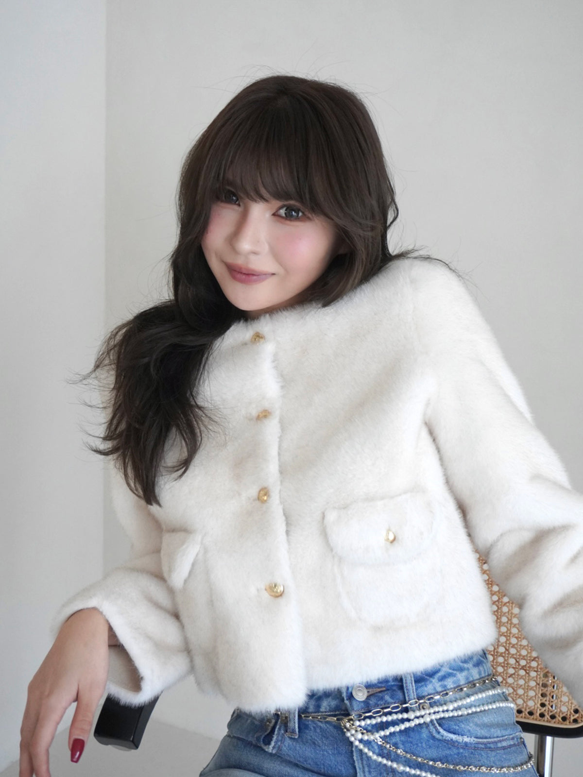 MODEL:169cm／COLOR:WHITE／SIZE:36