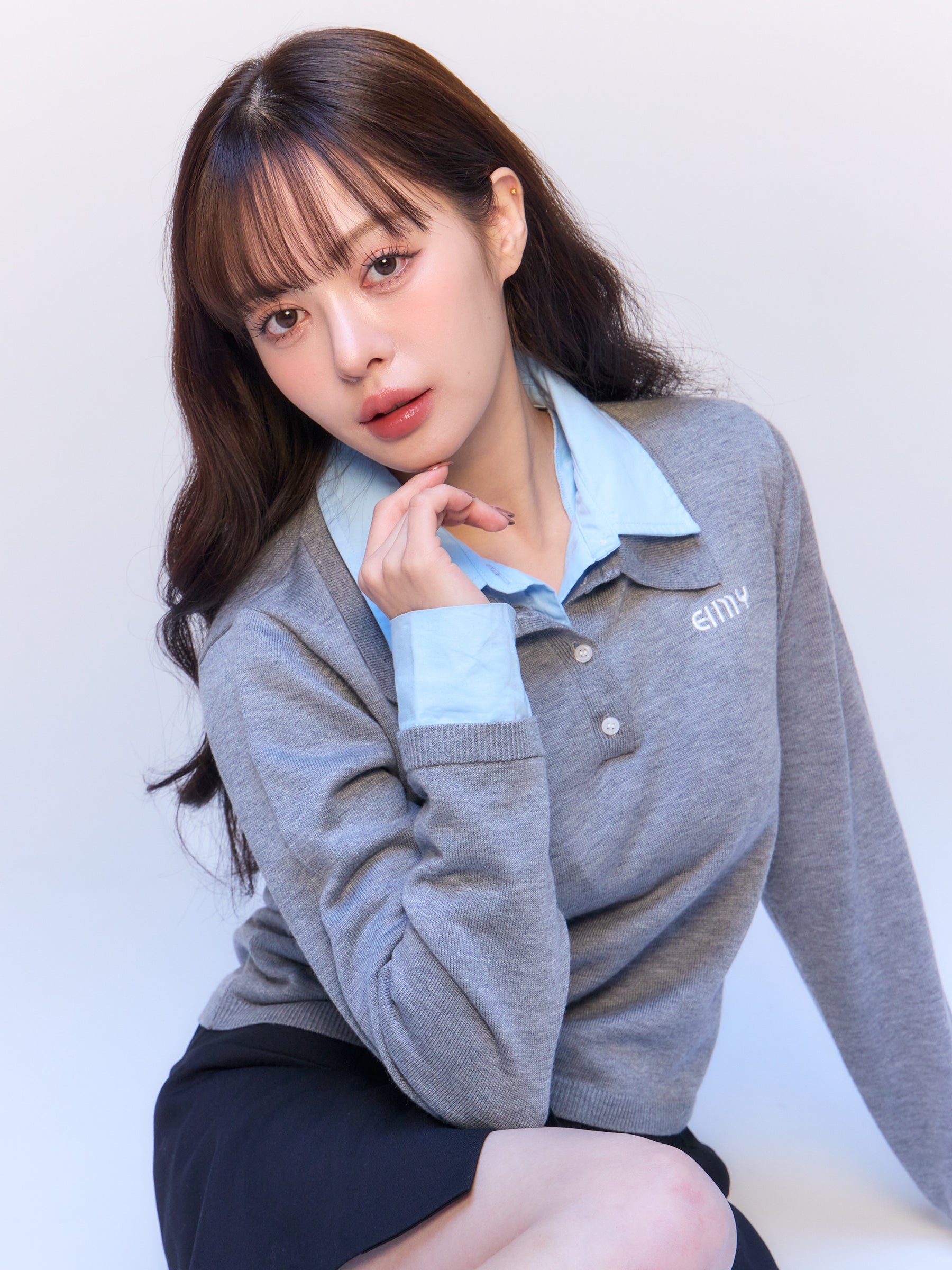 【New Color】ダブルカラーデザインニット