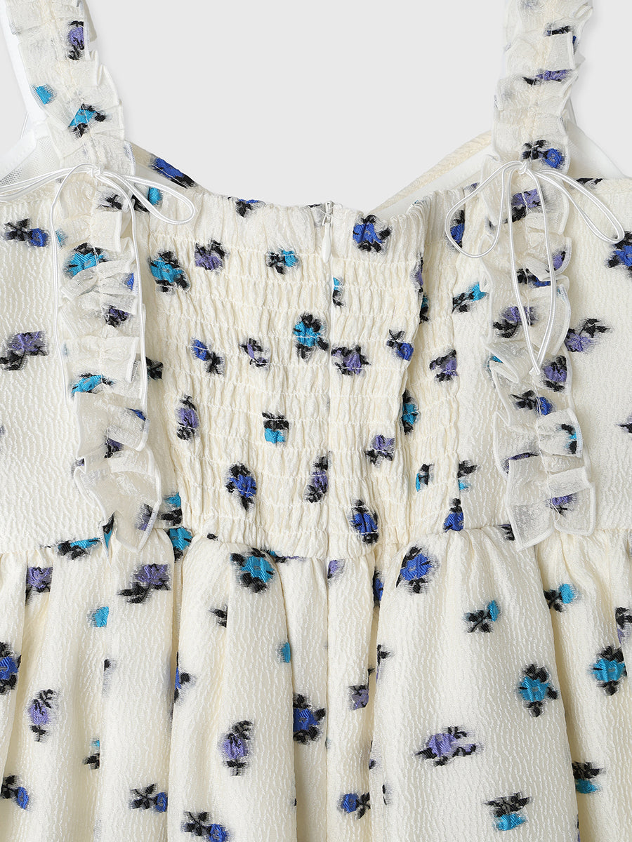 フラワージャガードワンピース