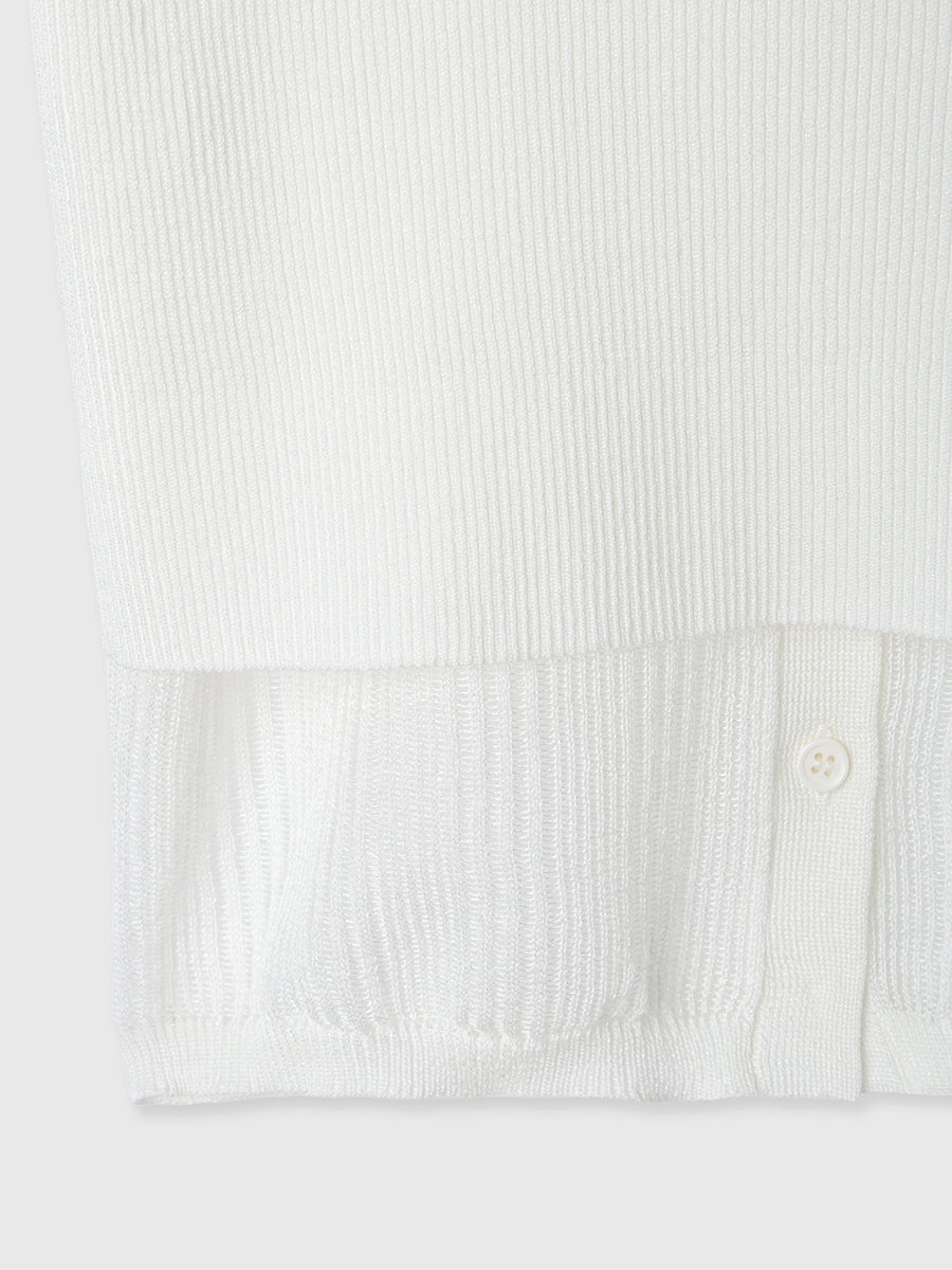 透かし編みニットアンサンブル