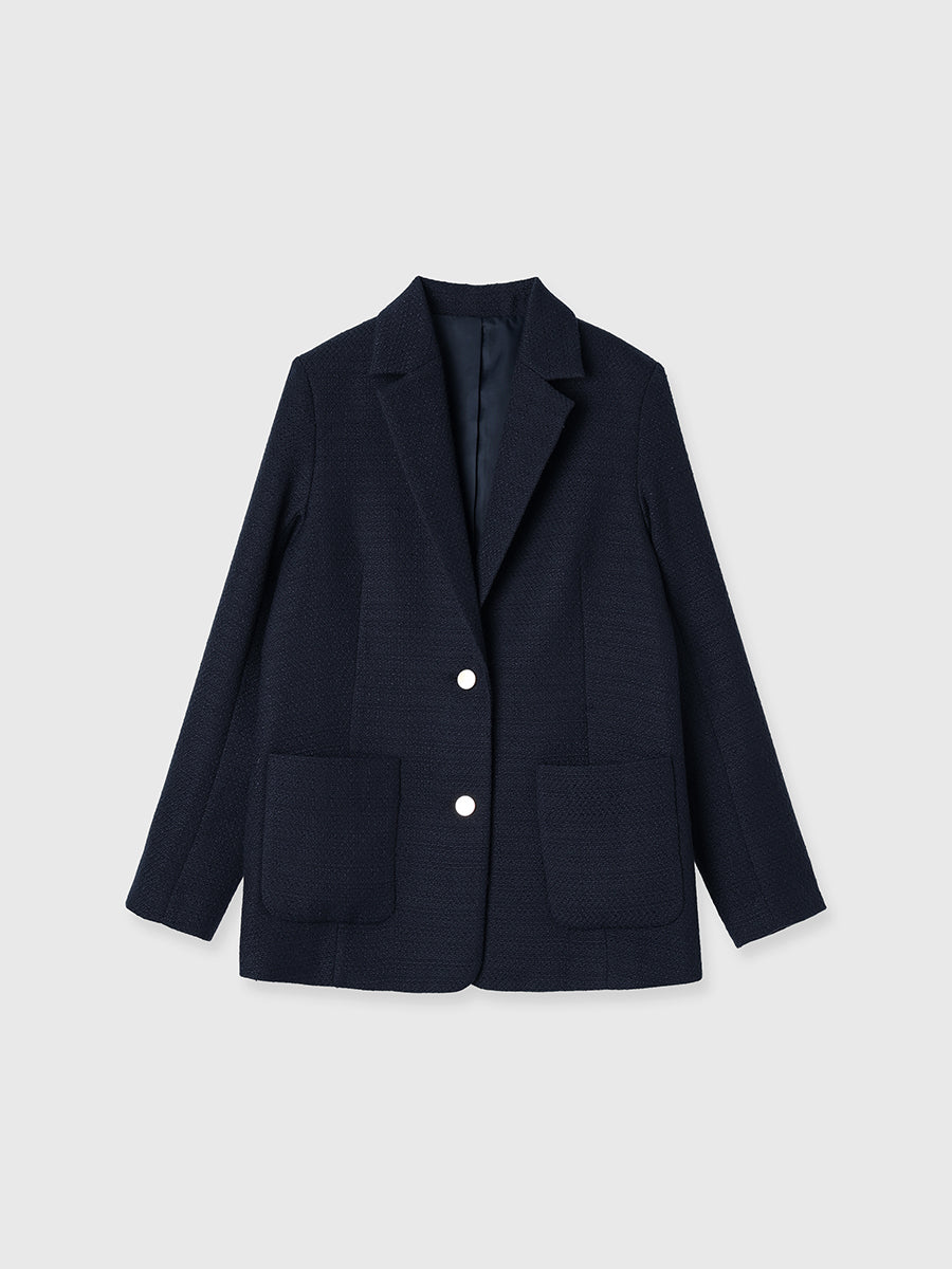 ツイードテーラードジャケット