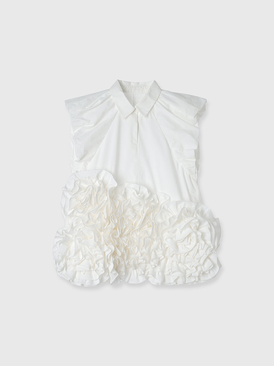 フラワーモチーフブラウス