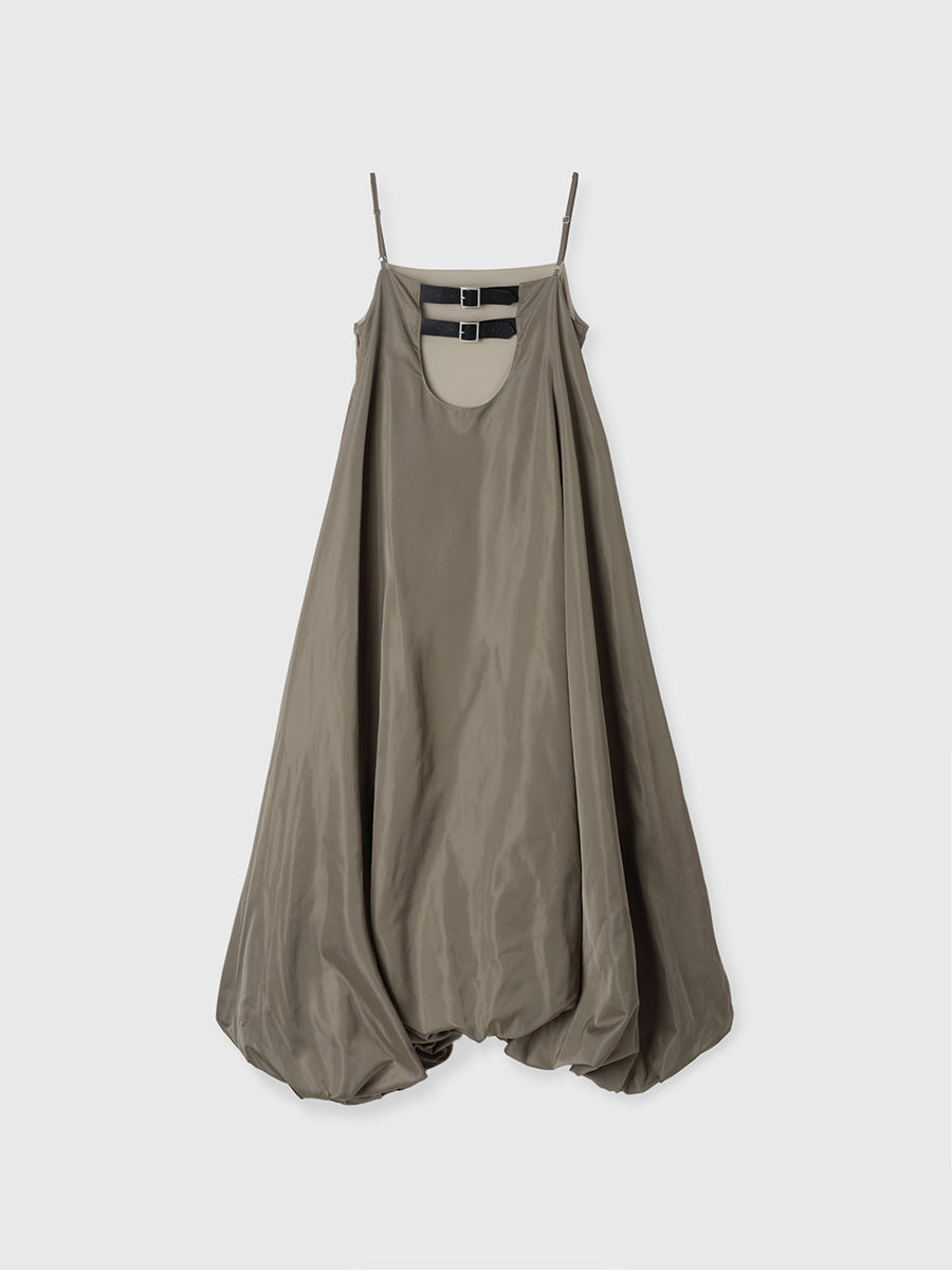バックベルトバルーンロングワンピース