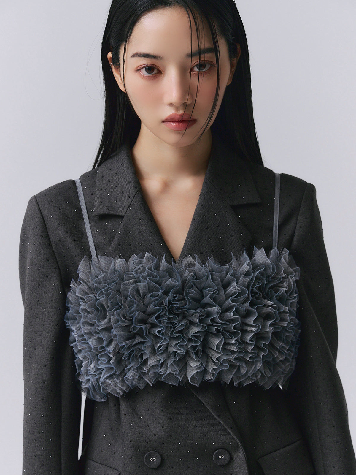 ビジュートリムテーラードジャケット