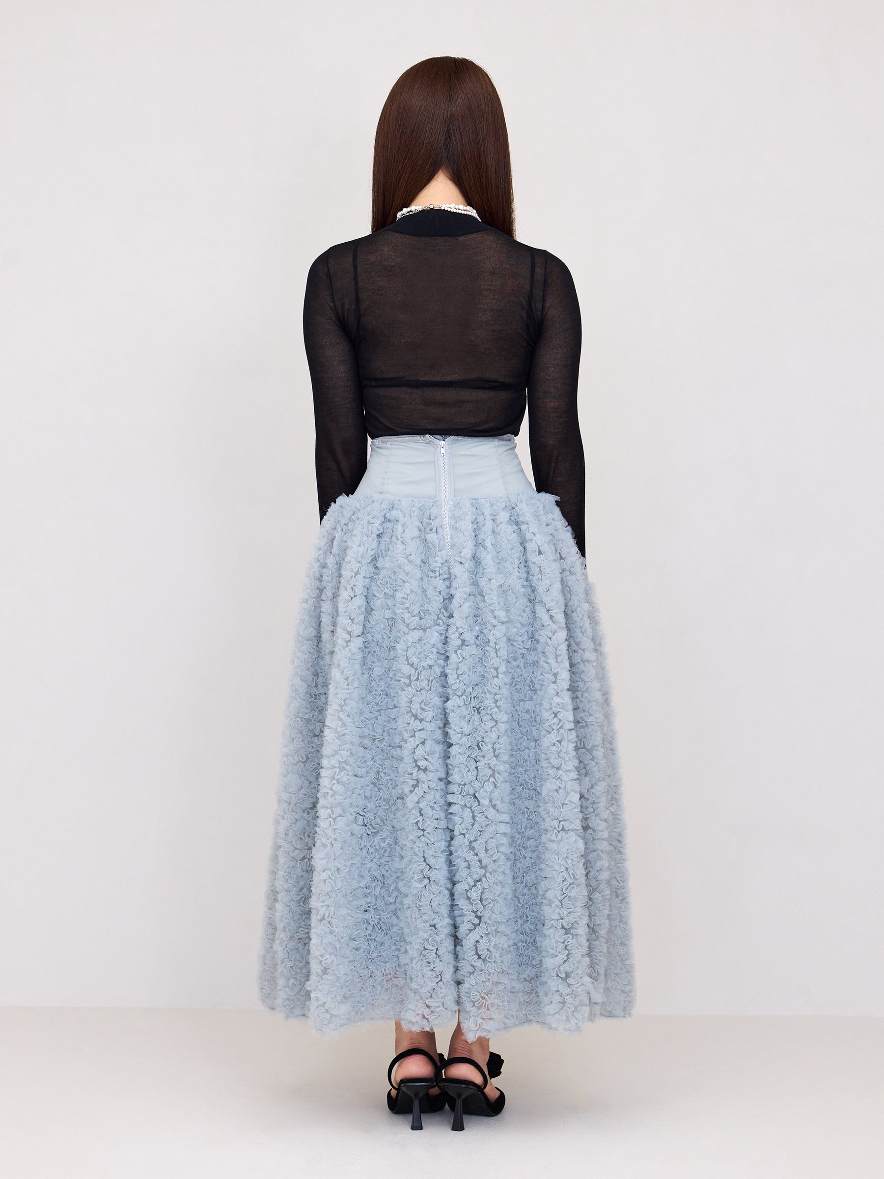 バックオープンプランジブラキャミソール