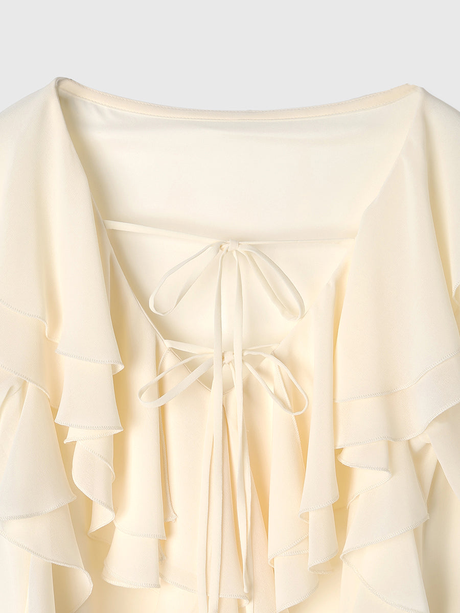 ボリュームラッフルミニドレス