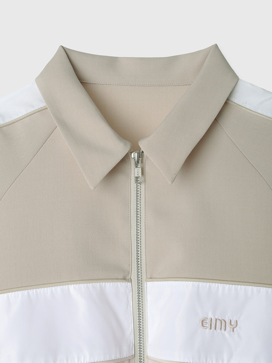 スイッチングバイカラーブルゾン