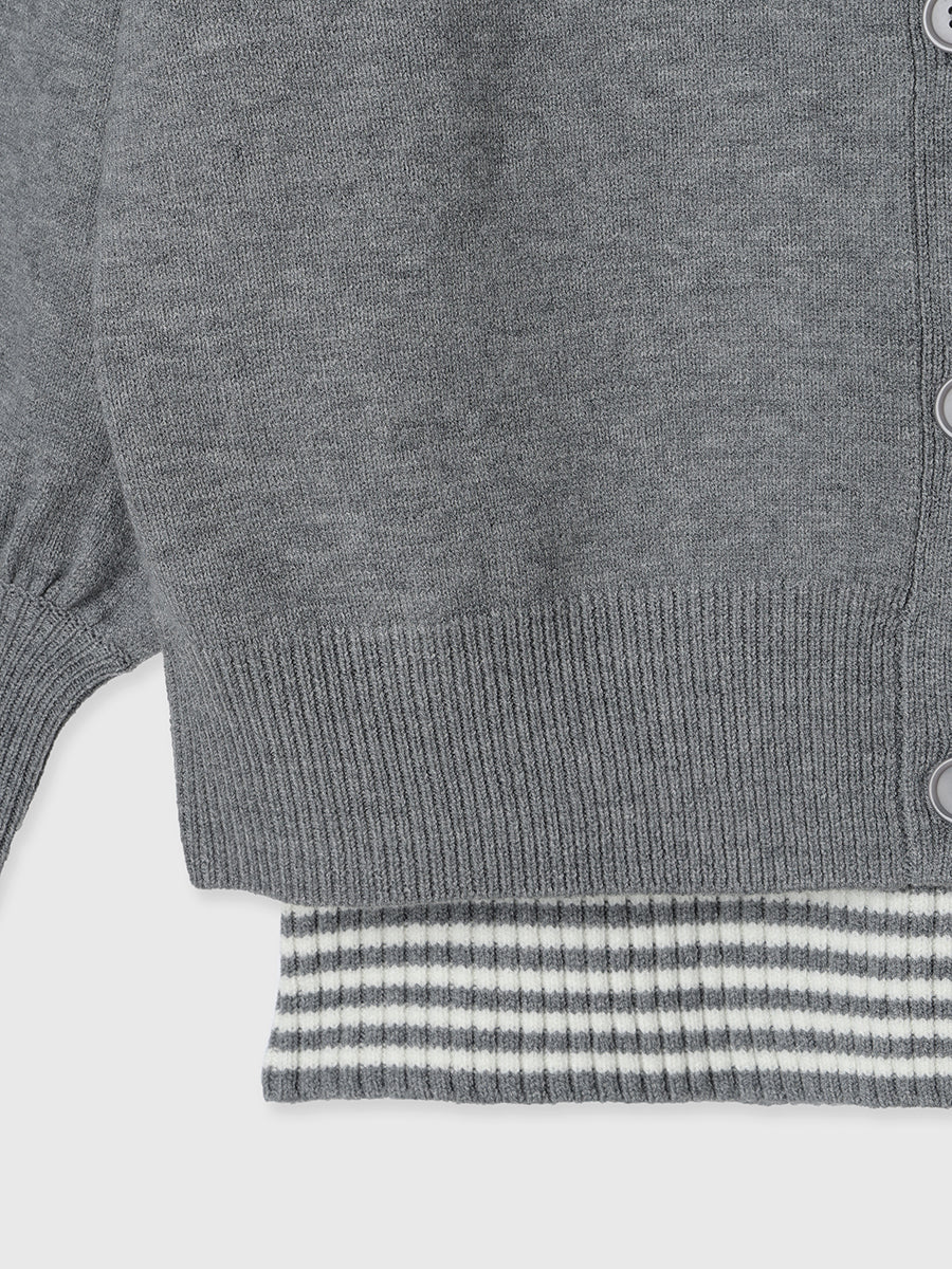 ロゴカーデワンピースニットセットアップ