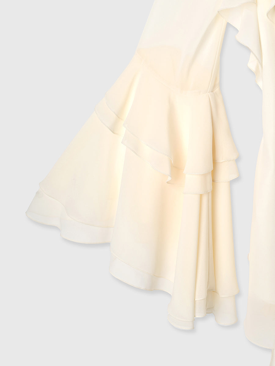 ボリュームラッフルミニドレス