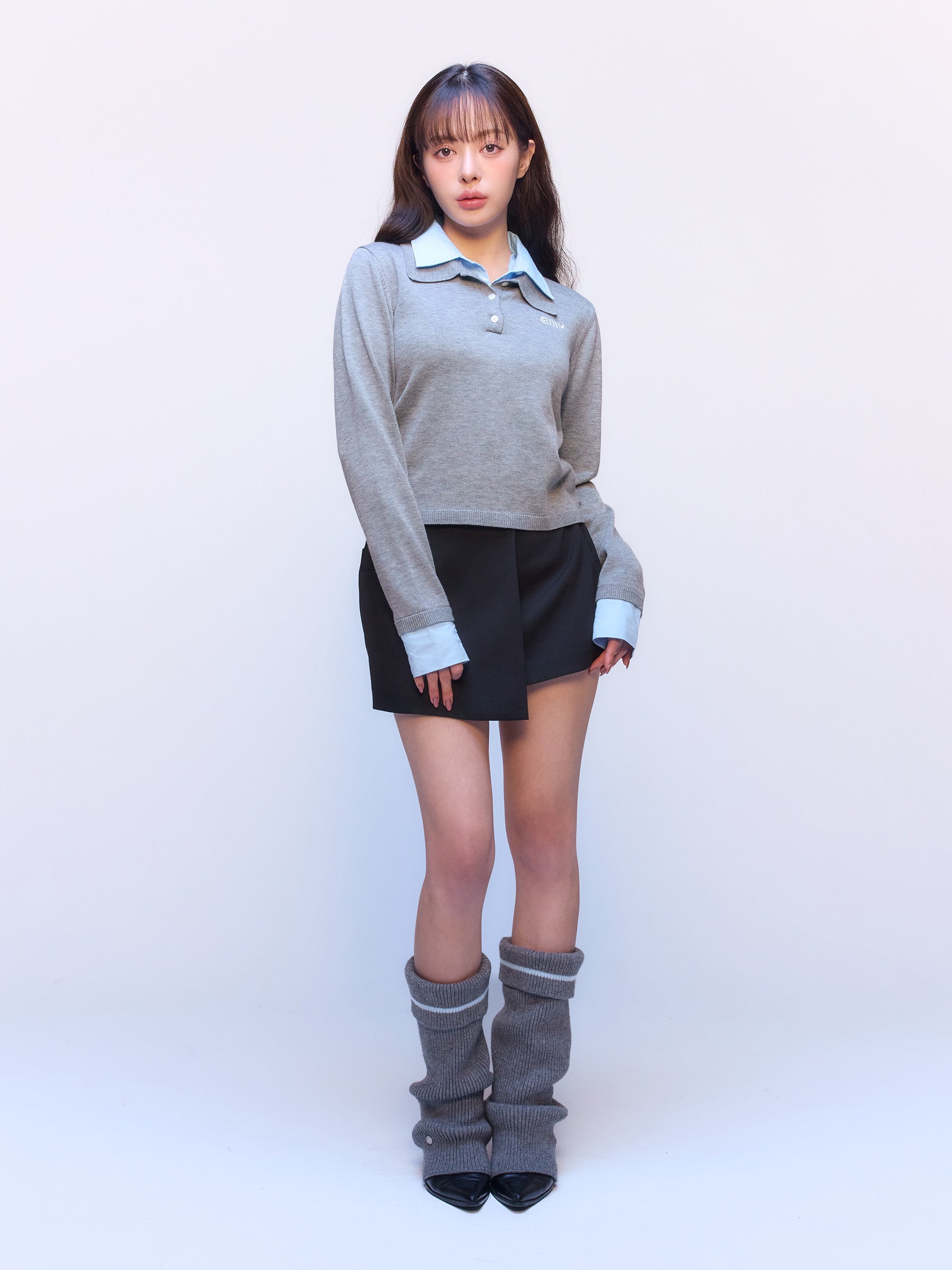 【New Color】ダブルカラーデザインニット