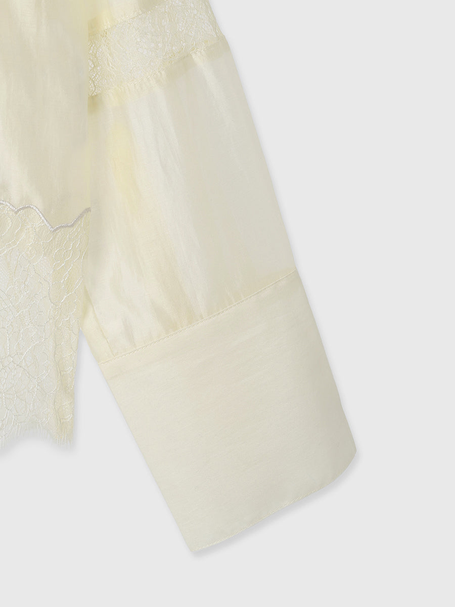 レースコンビシアーシャツ