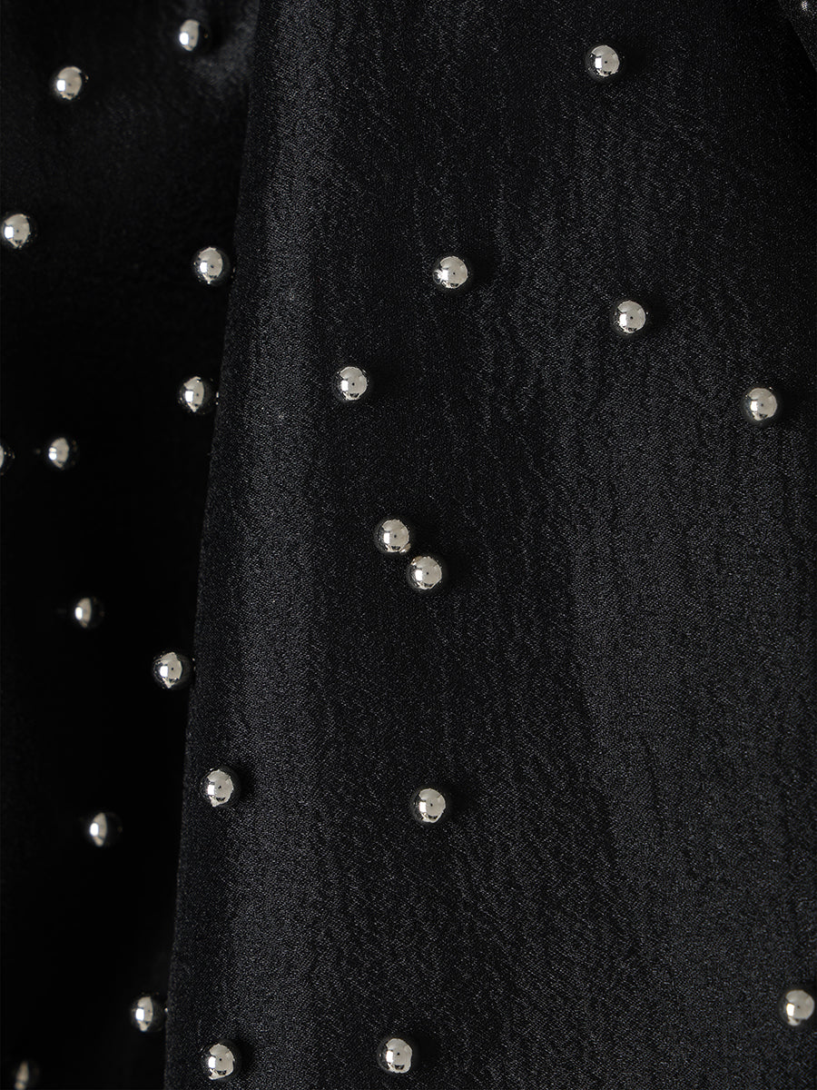 パールスタッズオフショルブラウス