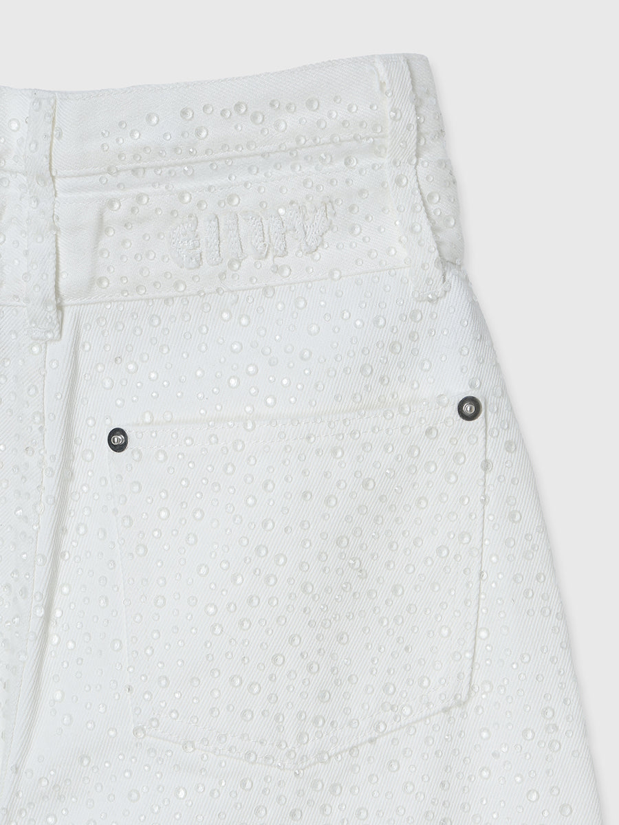 drop patternデニムパンツ