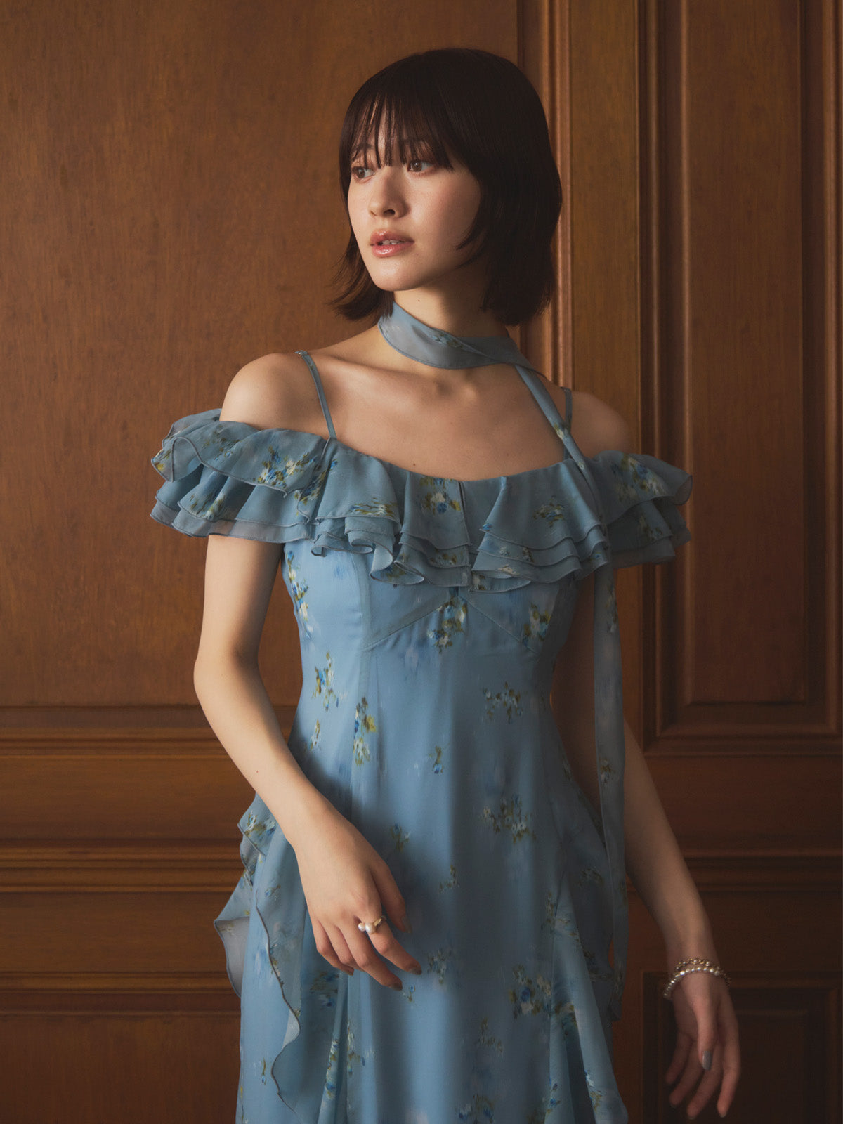 フラワーシフォンドレス