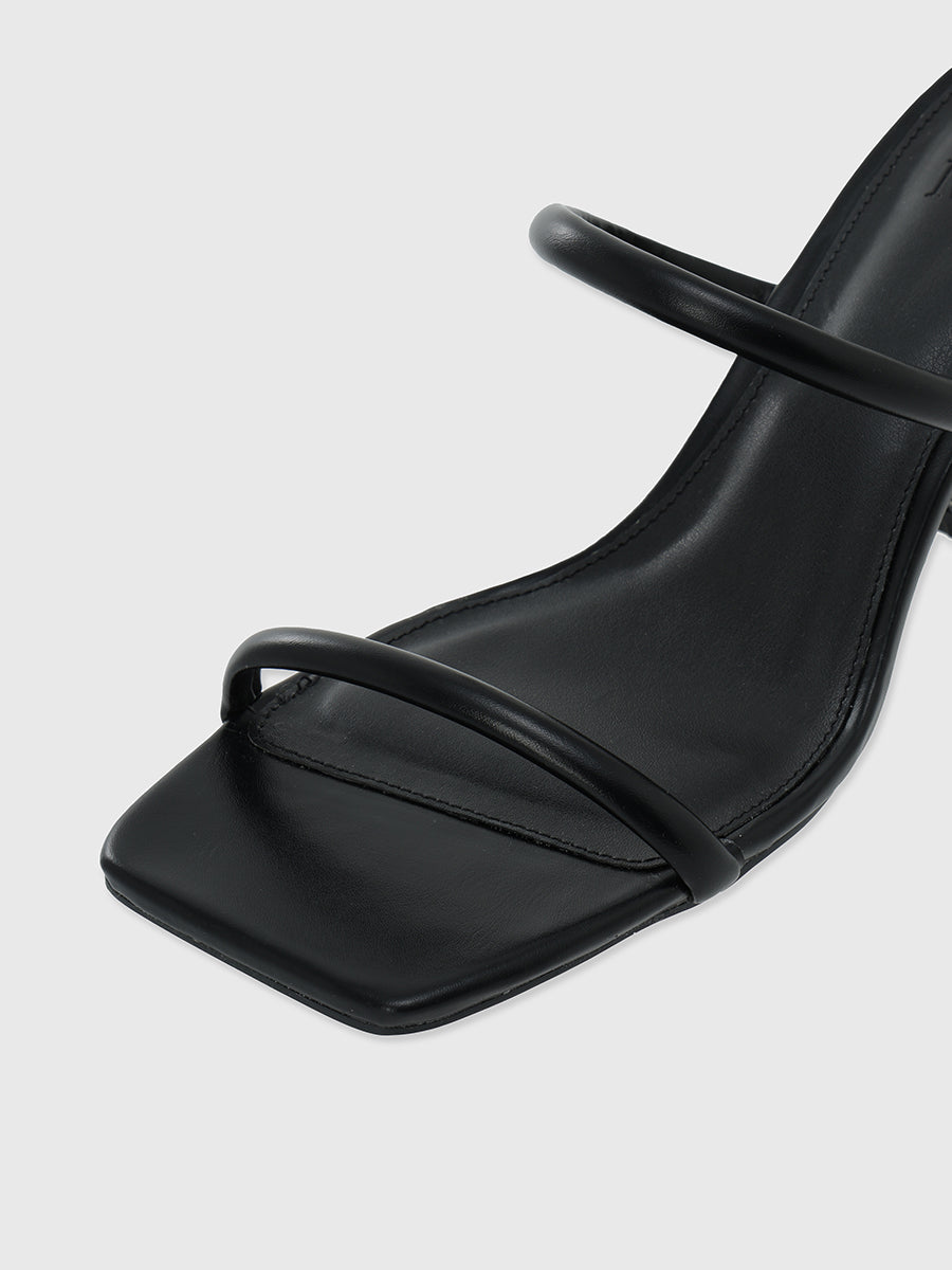 グリッターヒールサンダル