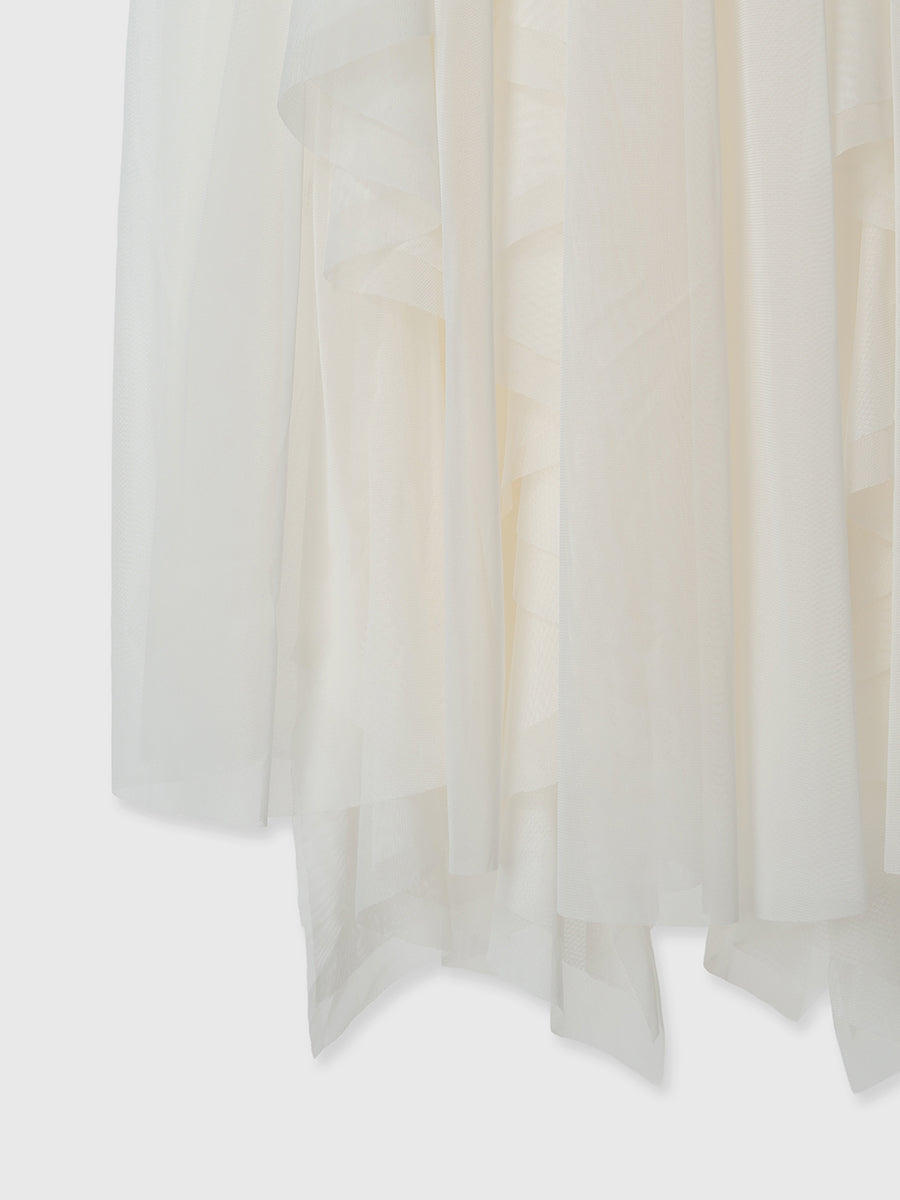 リブタンクセットボリュームチュールチュニック