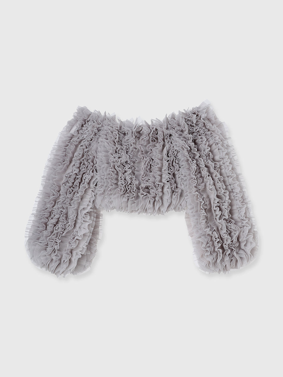 ボリュームチュールオフショルトップス