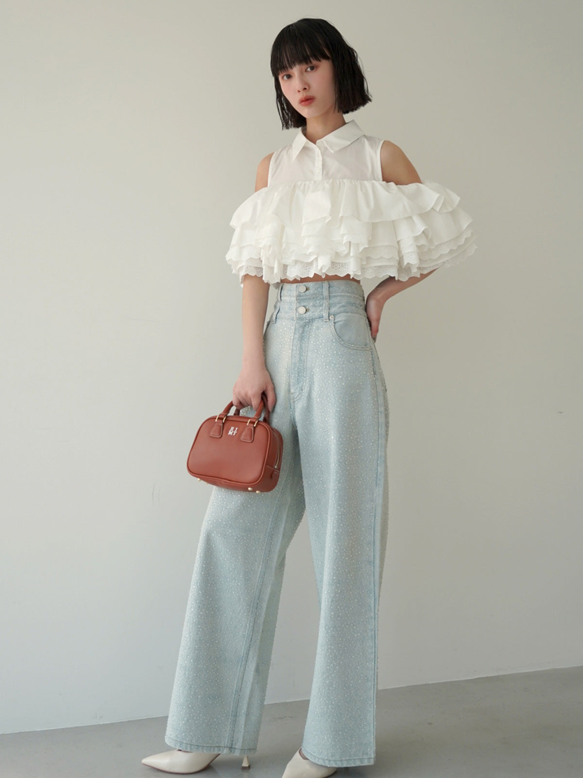 ボリュームラッフルブラウス